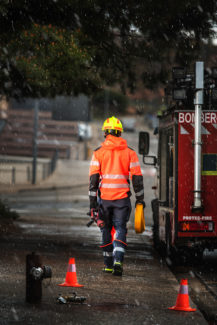 Traje de agua bomberos